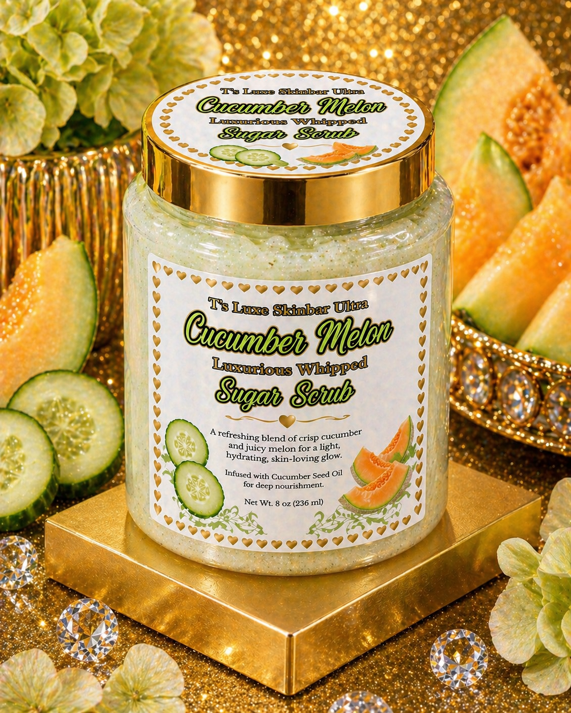 Cucumber Melon Luxe Whipped Body Scrub