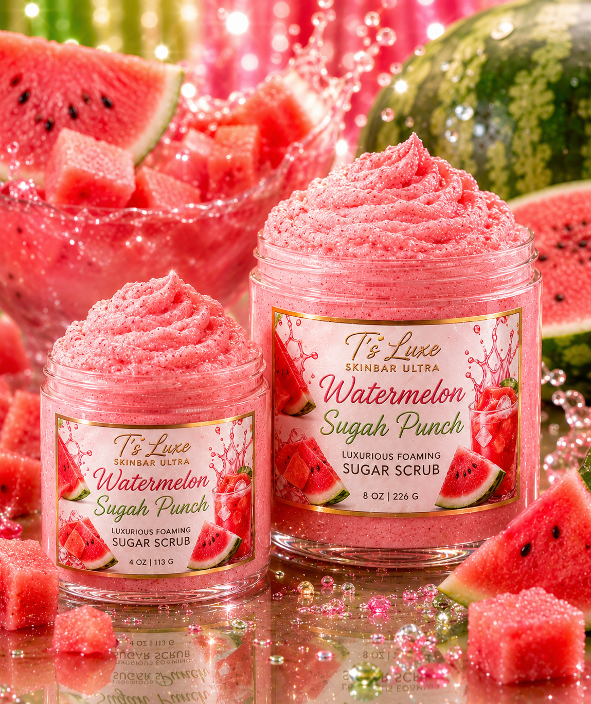 Watermelon Sugah Punch Luxurious Whipped Body Scrub
