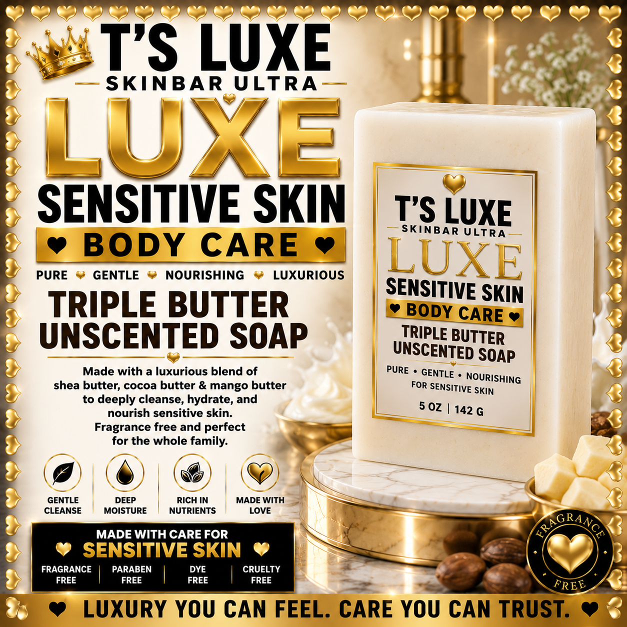 Triple Butter Soap (unscented)