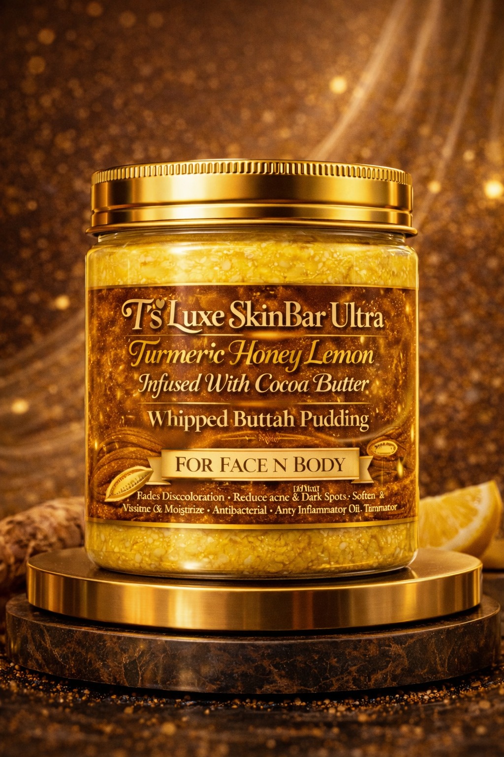Turmeric Honey Lemon Buttah Pudding
